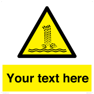 Custom warning artificial waterfall